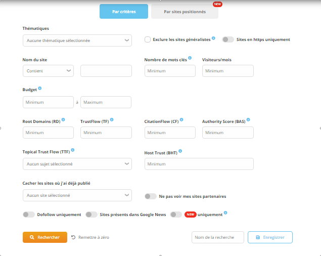 filtre catalogue soumettre