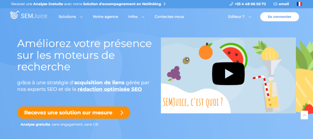 page d'accueil semjuice