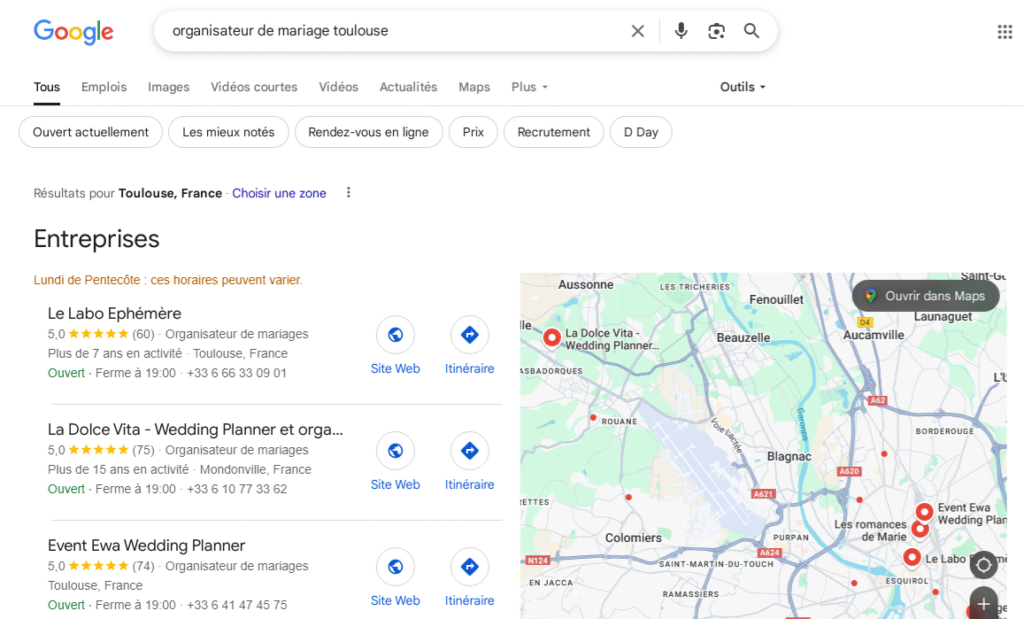 mots clés référencement mariage