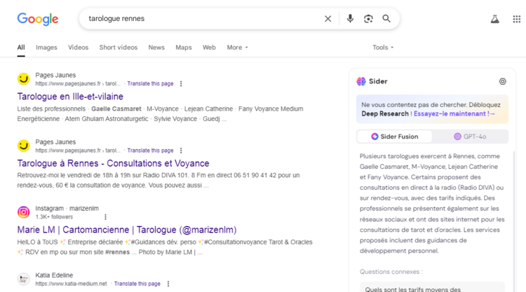 requête principale voyance