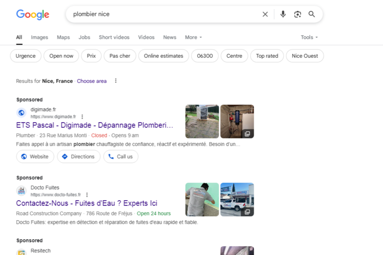 mots clés pertinent plombier